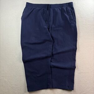 Y2K Starter Baggy Track Pants Mens 2XL Blue Sweatpants Loose Relaxed Drawstring